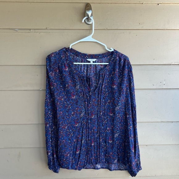 Lucky Brand Boho Long Sleeve Top - Size M - Casual Comfy Modest - Picture 2 of 8